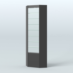 Высокая витрина серии Эконом №305А внутренний угол (без дверей), Черный