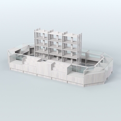 Торговый Островок "Эконом" №4 (18, 6 кв.м), Ясень Анкор светлый