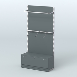 Система ЭЛЕГАНТ №1 с ДСП и тумбой T11 (1200 мм), Темно-Серый