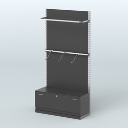Система ЭЛЕГАНТ №1 с ДСП и тумбой T11 (1200 мм), Черный
