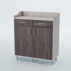 Стойка официанта "Бармен" №6-Н на ножках, Ясень Анкор светлый + Ясень Анкор темный