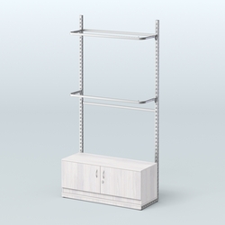 Система ЭЛЕГАНТ №2 без ДСП с тумбой T21 (1200 мм), Ясень Анкор светлый