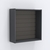 Витрина настенная №201-1Б с эконом панелью Антрацит