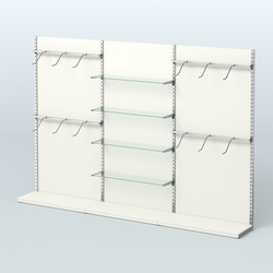 Система ЭЛЕГАНТ №4 пристенная с ДСП (3600 мм), Белый