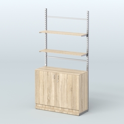 Система ЭЛЕГАНТ №8 без ДСП с тумбой T23 (1200 мм), Дуб сонома