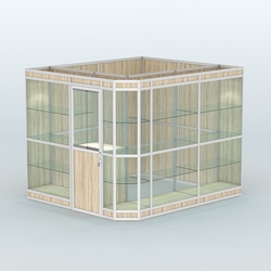 Павильон из профиля угловой №6в (5,5 кв.м), Дуб Сонома