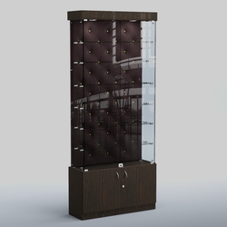 Высокая стеклянная витрина КАПИТОНЕ №31, Дуб Венге + 17 Elephant