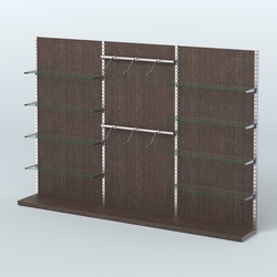 Система ЭЛЕГАНТ №10 пристенная с ДСП (3600 мм), Дуб Венге