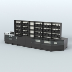 Торговый Островок "Эконом" №6 (12, 6 кв.м), Черный и Белый