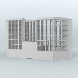 Павильон с двумя кассовыми прилавками для продажи чая и кофе №2, Серый