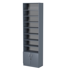 Стеллаж из ДСП с 7-ю полками 300x600 мм серии LEVEL-7 №5 (З/C - ДВП), Темно-Серый