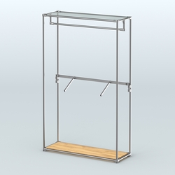 Торговая система ХРОМ без ДСП 1200 мм с поручнями №2, Дуб Золотистый