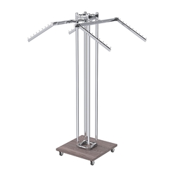 Торговое вешало для одежды под торцевую вывеску КОНТУР №K1-8Ц-КНХ, Ясень Анкор темный - U31105