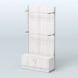 Система ЭЛЕГАНТ №2 с ДСП и тумбой T21 (1200 мм), Ясень Анкор светлый
