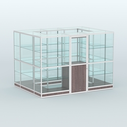 Павильон из профиля островной №1г, Ясень Анкор темный