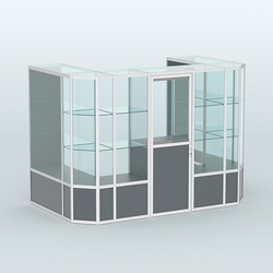 Павильон из профиля пристенный №6в (4,05 кв. м), Темно-Серый