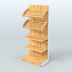 Стеллаж для хлеба и выпечки с полками - корзинами Феникс №12, Дуб Золотистый