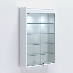 Витрина настенная №202-3А с четырьмя полками и подсветкой, Белый