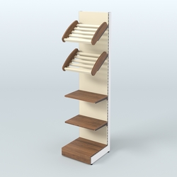 Стеллаж для хлеба и выпечки с полками - корзинами Феникс №15, Орех + Крем Вайс