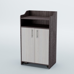 Стойка официанта "Бармен" №4-П передвижная, Ясень Анкор темный + Ясень Анкор светлый