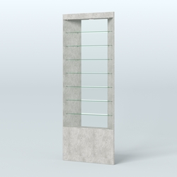 Высокая витрина серии Эконом №305 внешний угол (без дверей), Метрополитан Грей