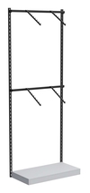 Настенная система с подиумом и пристенными поручнями для одежды ЛОФТ №2 (900мм), Cерый
