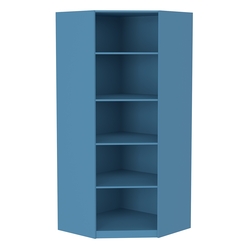 Стеллаж угловой из ДСП серии Эконом №5-5 (торец 500 мм), Делфт голубой U525 ST9
