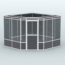 Павильон из профиля угловой №8а (9 кв.м), Антрацит