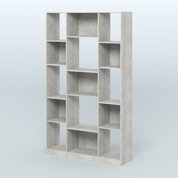 Стеллаж из ДСП серии ЛОФТ №12-1, Метрополитан Грей