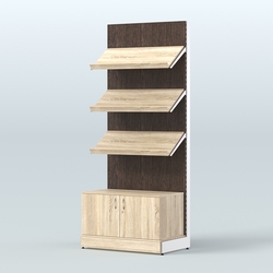 Стеллаж для хлеба и выпечки с тремя наклонными полками и накопителем Феникс №11, Дуб Сонома + Дуб Венге