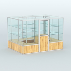 Павильон из профиля островной №1б, Дуб Золотистый