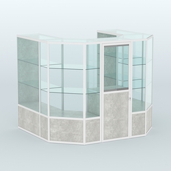 Павильон из профиля пристенный №3в ( 4,32 кв. м), Метрополитан Грей