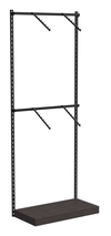 Настенная система с подиумом и пристенными поручнями для одежды ЛОФТ №2 (900мм), Дуб Венге