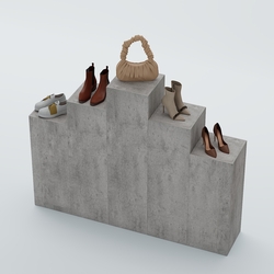 Демо-стенд Ступени-Пирамида №2, Бетон Чикаго светло-серый F186 ST9