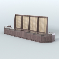 Торговый Островок "Эконом" №7 (12, 4 кв.м), Ясень Анкор темный и Дуб Сонома