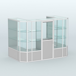 Павильон из профиля пристенный №6в (4,05 кв. м), Серый