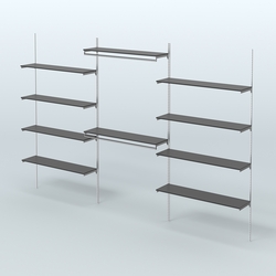 Neo Fix №7(С) система настенная с выносными поручнями и полками из ДСП (3600 мм), Черный