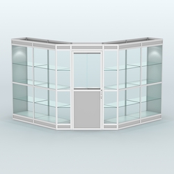 Павильон из профиля угловой №7в (9 кв.м), Серый