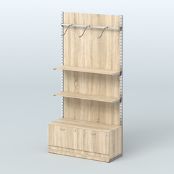 Система ЭЛЕГАНТ №4 с ДСП и тумбой T15 (1200 мм), Дуб сонома