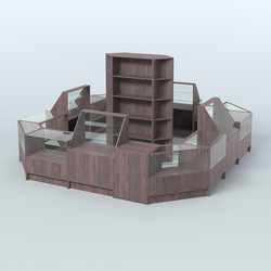 Торговый Островок "Эконом" №3 (16, 95 кв.м), Ясень Анкор темный