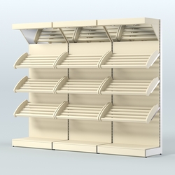 Стеллаж для хлеба и выпечки трехсекционный Феникс №4, Крем Вайс