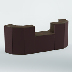 Ресепшен со столом БАРХАТ СЕРЫЙ ПЕРЛАМУТР №3 (ровная поверхность), Дуб Венге + 17 Elephant