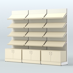 Стеллаж для хлеба и выпечки трехсекционный Феникс №6, Крем Вайс + Белый