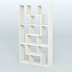 Высокий торговый стеллаж Лофт №3 шестимодульный, Белый