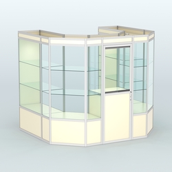 Павильон из профиля пристенный №3а ( 4,32 кв. м), Крем Вайс