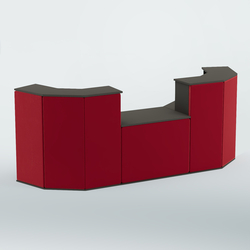Ресепшен со столом БАРХАТ СЕРЫЙ ПЕРЛАМУТР №3 (ровная поверхность), Черный + 07 Dk. Red Велюр