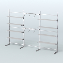 Системы ЭЛЕГАНТ пристенные с металлическими держателями для полок №9 (3600мм), Серый