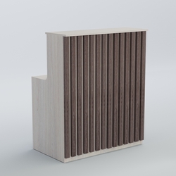 Ресепшен прямоугольный серии ПРИЛИВ №1, Ясень Анкор светлый + Ясень Анкор темный