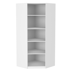 Стеллаж угловой из ДСП серии Эконом №5-5 (торец 500 мм), Белый