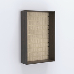 Витрина настенная №202-1В без дверей с эконом панелью, Дуб Венге